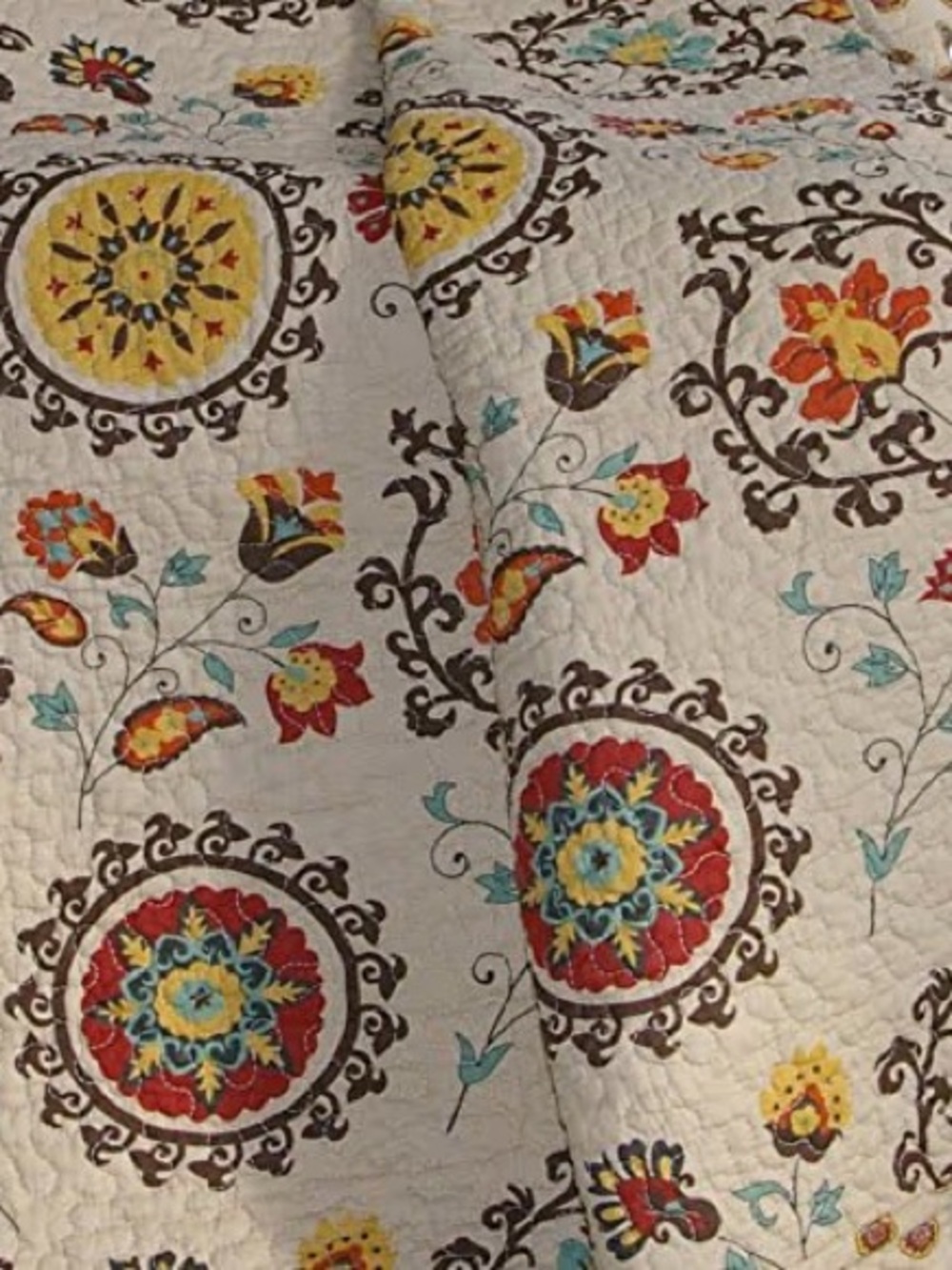 Greenland Home Andorra Quilted Throw Blanket 50x60 Boho Cotton NWT - Picture 7 of 9
